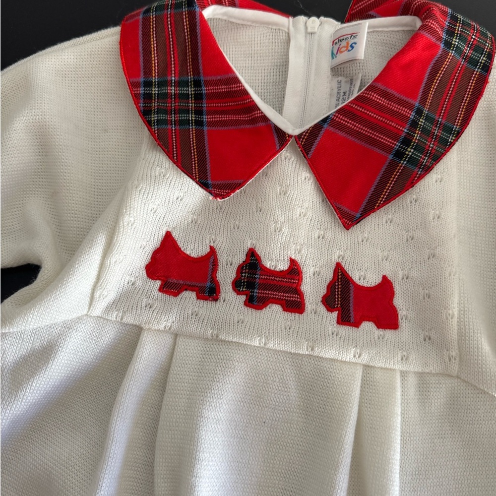 Vintage Plaid Collar Kids One‎ Piece - Picture 3 of 6